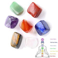 Load image into Gallery viewer, 7PC SET Seven Chakra Yoga Stone Irregular Reiki Crystals - Personal Hour for Yoga and Meditations 

