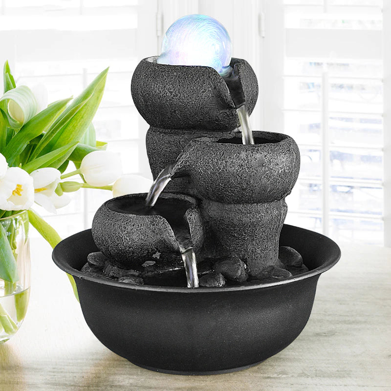 Zen Decor Idea - Desk Top Water Fountain - Personal Hour for Yoga and Meditations 