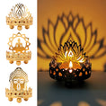 Load image into Gallery viewer, Alloy Hollow Carved Tea-light Candle Holder Buddha Ghee Lamp Holder -Eco-Friendly Zen Decor Ideas - Personal Hour for Yoga and Meditations 
