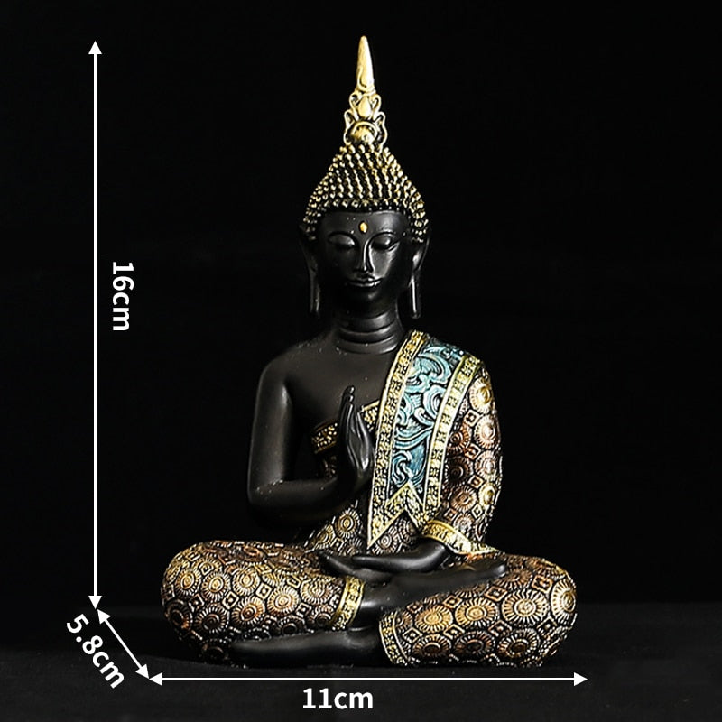 Zen Decor Ideas - Buddha Statue Large Thailand Buda Buddha Sculpture Green Resin Hand Made Buddhism Hindu Fengshui - Personal Hour for Yoga and Meditations 