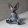 Load image into Gallery viewer, Whimsical Buddha Cat With Sphinx - Relaxed Meditation Cat Art Statue - Zen Decor - Personal Hour for Yoga and Meditations 
