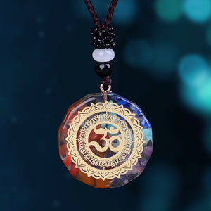 Meditation Gift - Aum Sign - Pendant Symbol Necklace Chakra Healing Energy Necklace - Personal Hour for Yoga and Meditations 