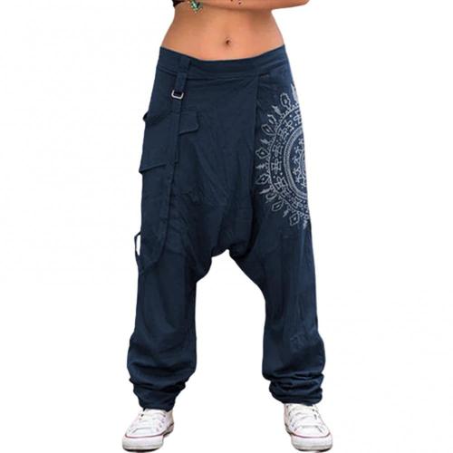 Comfy and Stylish Elastic Waist Baggy Trousers High Street Retro Print Saggy Baggy Trousers Harem Pants pantalones de mujer - Personal Hour for Yoga and Meditations 