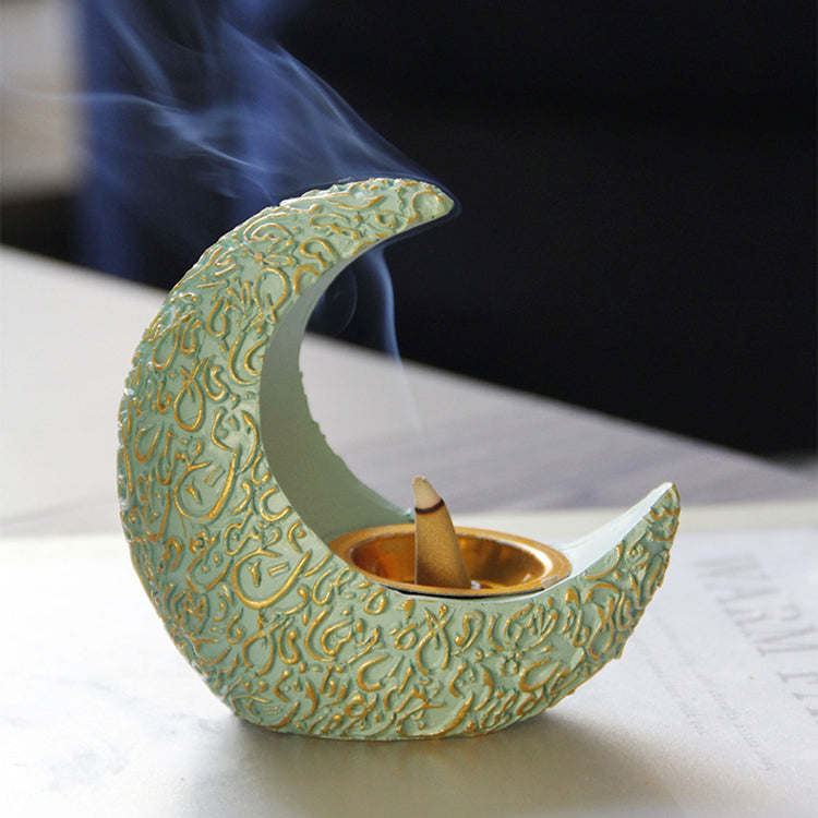 Aromatherapy furnace Middle East Arab Ramadan resin incense burner ancient and elegant European-style desktop decor candlestick - Personal Hour for Yoga and Meditations 