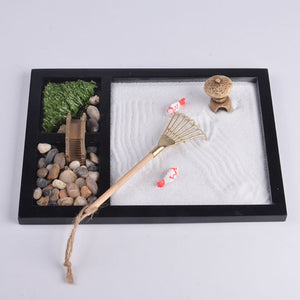 Japanese Sand Zen Garden Kit for Meditation - Personal Hour for Yoga and Meditations 