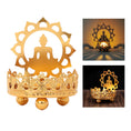 Load image into Gallery viewer, Alloy Hollow Carved Tea-light Candle Holder Buddha Ghee Lamp Holder -Eco-Friendly Zen Decor Ideas - Personal Hour for Yoga and Meditations 
