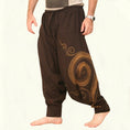 Load image into Gallery viewer, Men's Meditation Elastic Waist Baggy Hippie Yoga Harem Pants Men-  Baggy Hippie Boho Gypsy Aladdin Hippie Boho Aladdin Alibaba Harem - Personal Hour for Yoga and Meditations 

