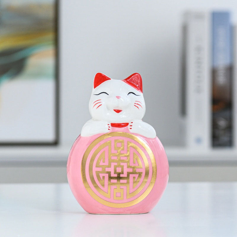 Kids gifts - cute Japanese ceramic lucky cat piggy bank - Personal Hour for Yoga and Meditations 