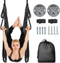 Load image into Gallery viewer, Aerial Yoga Hammock Set Suspended hanging swing for home Inversion Exercises Antigravity trainer with 2 Extensions Straps - Personal Hour for Yoga and Meditations 
