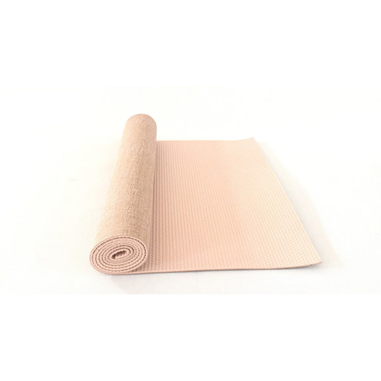 Eco-Friendly 5mm Yoga & Pilates Mat - PVC and Jute Mat - Personal Hour for Yoga and Meditations 