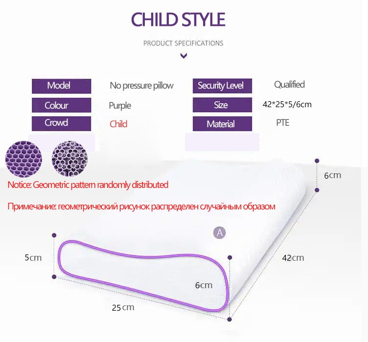 TPE Cool Breathable Pillow Protection Cervical - Washable Pillows With Pillowcase - Personal Hour for Yoga and Meditations 
