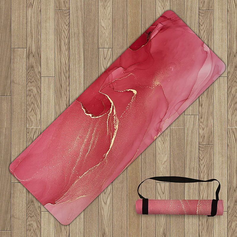 Eco Friendly Organic Suede Rubber Yoga Mat 6mm Anti Slip and Double Layer TPE - Personal Hour for Yoga and Meditations 