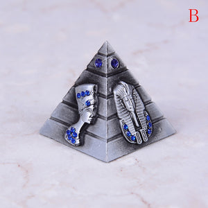 Open image in slideshow, Antique Egyptian Pharaoh Decorative Pharaoh Avatar Camel Metal Pyramids Ornament - Personal Hour for Yoga and Meditations 
