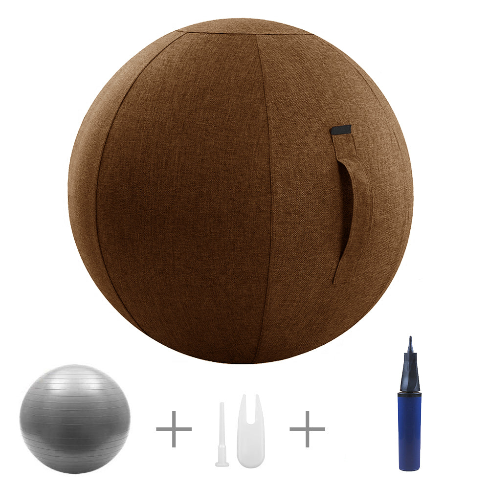 Stability Ball Seat - Yoga and Workout Ball for Core Strength - Pilates Pregnancy Ball with Pump Included - Personal Hour for Yoga and Meditations 