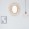 Load image into Gallery viewer, Wall Mirror Macrame - Hanging Wall Mirror Macrame Fringe Round Mirror Decor - Boho Style - Personal Hour for Yoga and Meditations 
