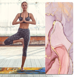 Open image in slideshow, Eco Friendly Organic Suede Rubber Yoga Mat 6mm Anti Slip and Double Layer TPE - Personal Hour for Yoga and Meditations 
