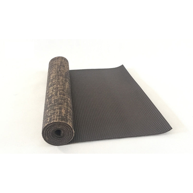 Eco-Friendly 5mm Yoga & Pilates Mat - PVC and Jute Mat - Personal Hour for Yoga and Meditations 