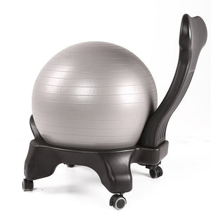 Yoga Ball Chair - Yoga and Pilates Ball Chair With Wheels and Stability Ball is Included - Personal Hour for Yoga and Meditations 