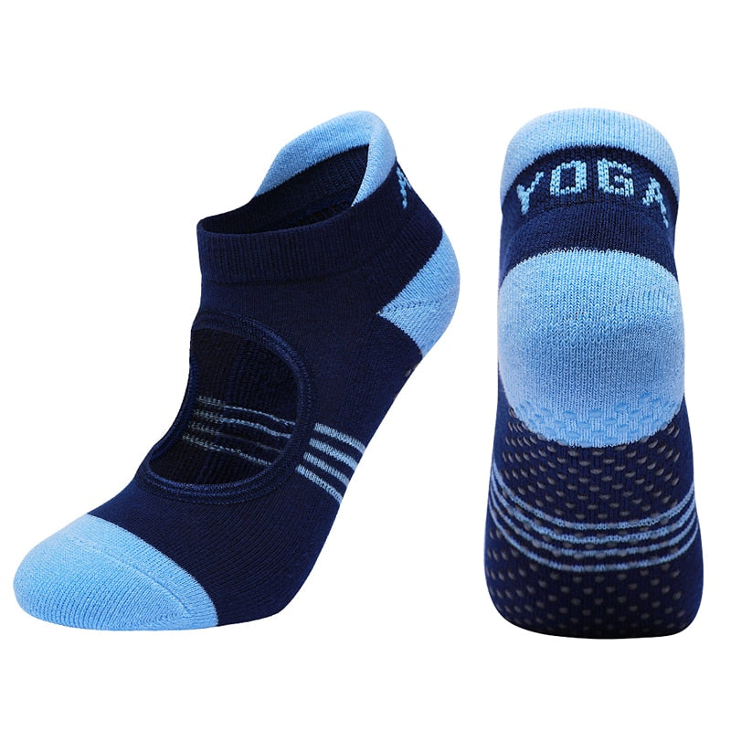 Breathable Yoga Socks for Women Pilates Socks Anti-Slip Backless