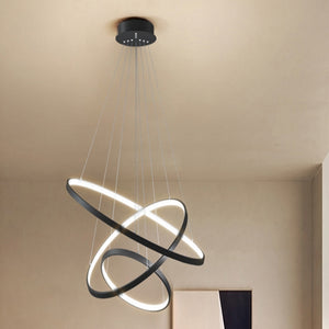 Hanging Lighting Fixtures Chandelier 3 Circle Pendant Light LED Chandelier For Zen Room - Personal Hour for Yoga and Meditations 