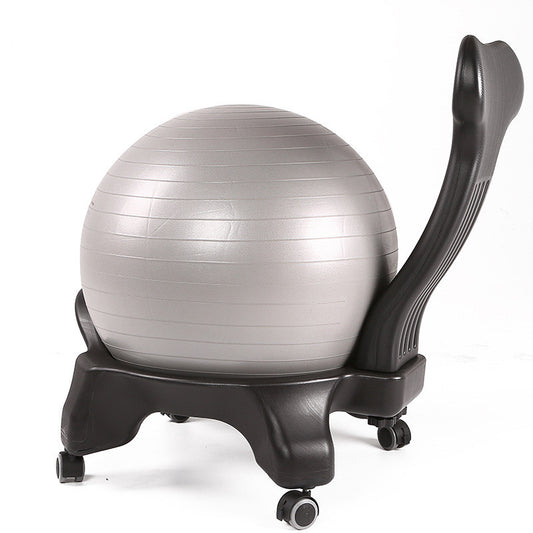 Yoga Ball Chair - Yoga and Pilates Ball Chair With Wheels and Stability Ball is Included - Personal Hour for Yoga and Meditations