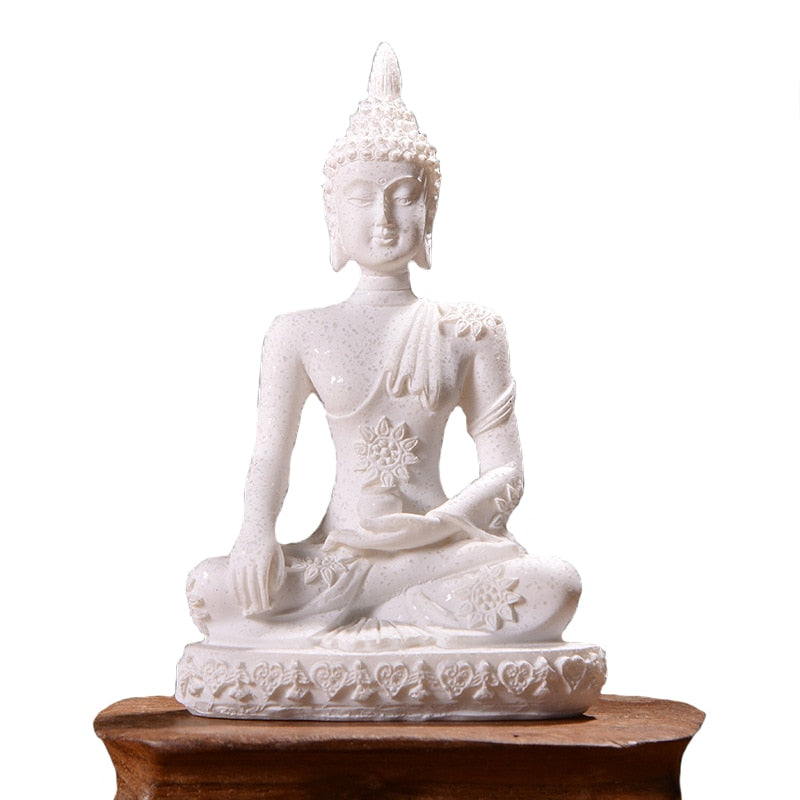Zen Decor Ideas - 11 Style Nature Sandstone Miniature Buddha Statue Thailand Fengshui Figurine Hindu Meditation Sculpture - Personal Hour for Yoga and Meditations 