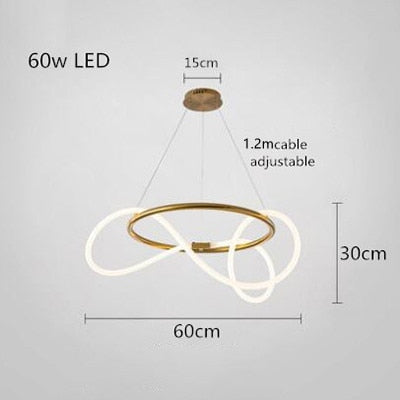 Modern Chandelier Long Hose Led Ceiling Chandelier - Personal Hour for Yoga and Meditations 