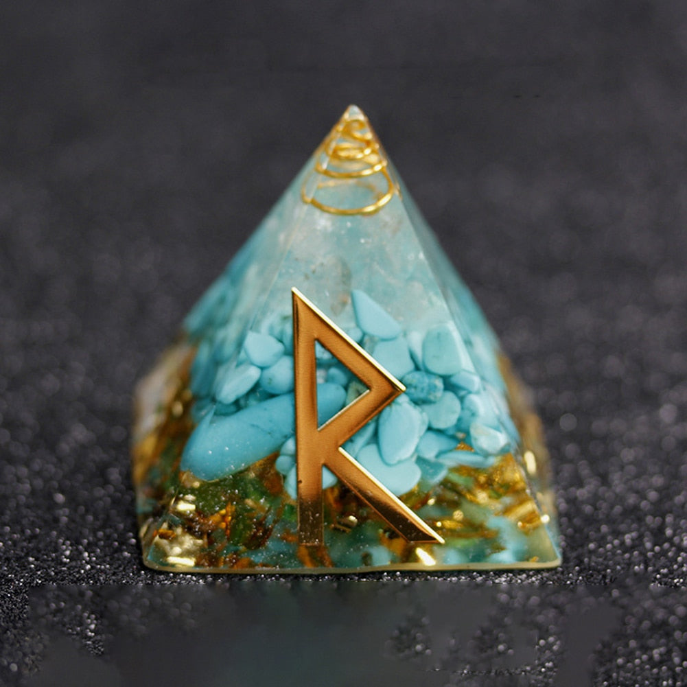 Natural Stone Orgonite Pyramid Crystals Reiki Chakra - Zen and Meditation Gifts - Personal Hour for Yoga and Meditations 