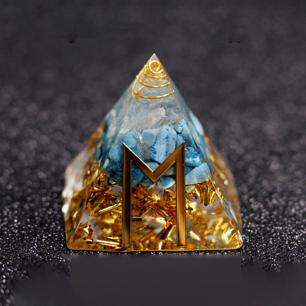 Natural Stone Orgonite Pyramid Crystals Reiki Chakra - Zen and Meditation Gifts - Personal Hour for Yoga and Meditations 