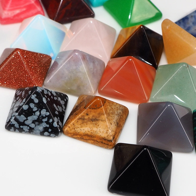 7pcs/set Pyramid Gemstone Natural Stone Crystal Quartz - Zen Decor Ideas - Personal Hour for Yoga and Meditations 