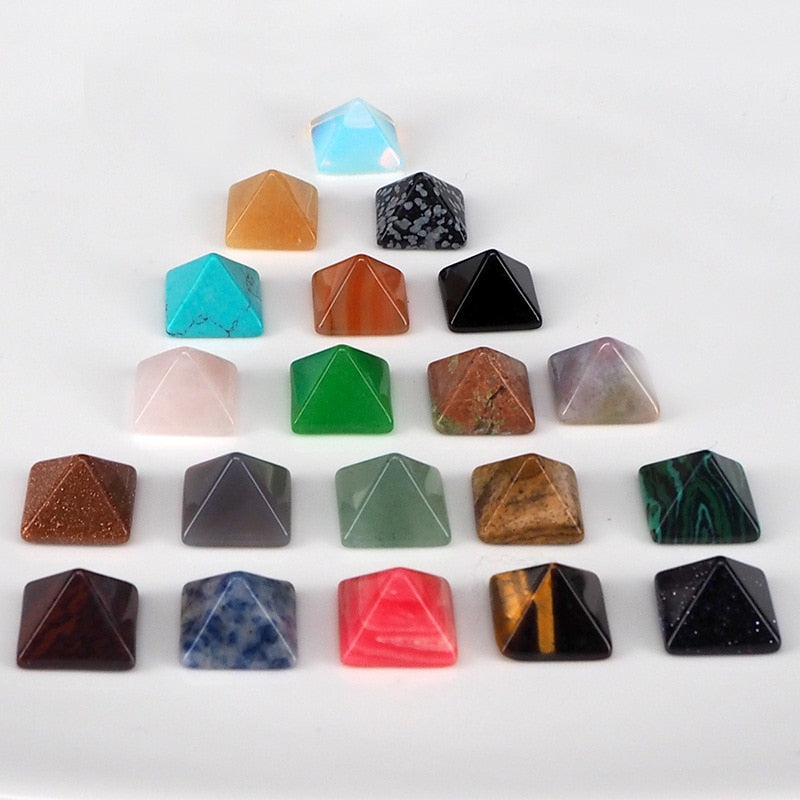 7pcs/set Pyramid Gemstone Natural Stone Crystal Quartz - Zen Decor Ideas - Personal Hour for Yoga and Meditations 