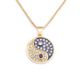 Load image into Gallery viewer, Yin Yang Chain - Gold Plated Copper Zircon - Personal Hour for Yoga and Meditations 
