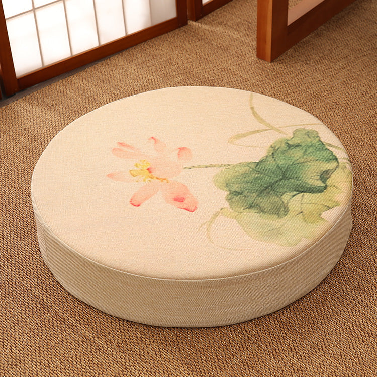 Meditation Gift - Chinese futon meditation cushion pad - linen cotton yoga mat - Personal Hour for Yoga and Meditations 