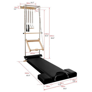 Pilates  Cadillac Wall Unit with Platform Mat - Springboard Tower Alternatives Trapeze Pilates Wall Tower Unit - Personal Hour for Yoga and Meditations 