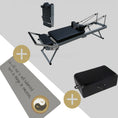 Load image into Gallery viewer, Foldable Pilates Reformer Bundle - Reformer with Pilates Box and Yoga Mat - Personal Hour for Yoga and Meditations 
