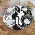 Load image into Gallery viewer, Round Table Cover for Dining Table Elastic Tablecloth Cats Yin And Yang Boho Mandala Fitted House Hotel Decoration - Personal Hour for Yoga and Meditations 

