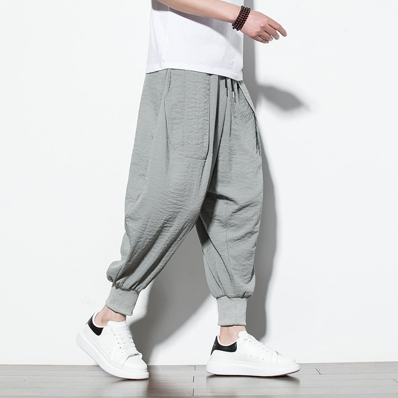 Meditation Clothes - Men's Loose Harem Pants Male Casual Cotton Linen Pants Streetwear Trousers M-5XL - Personal Hour for Yoga and Meditations 