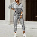 Load image into Gallery viewer, Hooded Long Sleeve Yoga Pants Suit - Personal Hour for Yoga and Meditations 
