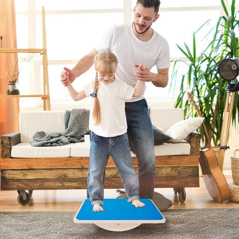 Yoga for Kids - Sensory Wooden Board Balancing Toys Montessori Body Training Boards Parents Kid Interactive Games - Personal Hour for Yoga and Meditations 