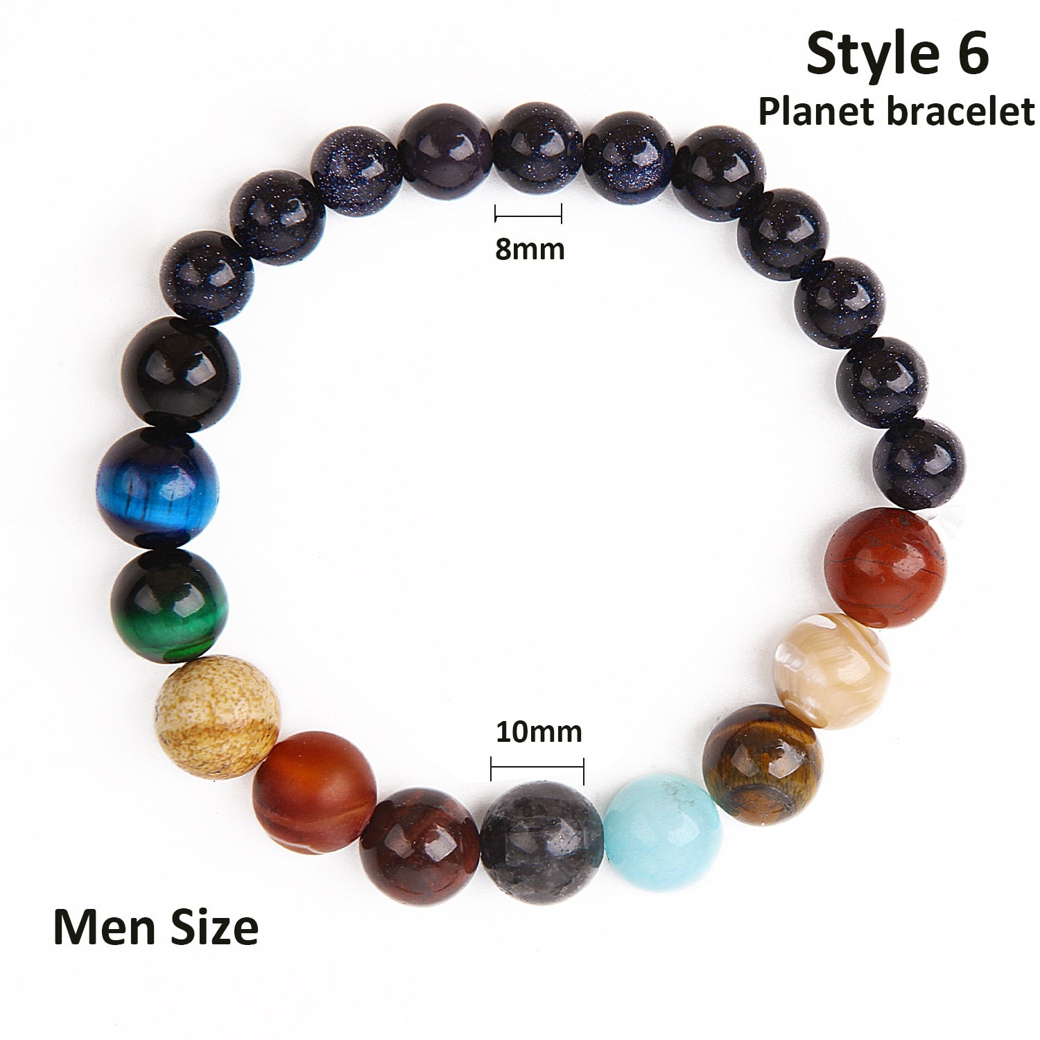 Mens Natural Mix Stones Chakra Healing Bracelets With Universe Yoga Chakra  And Solar Energy 8 Planets Jewelry From Uxkst, $32.53 | DHgate.Com