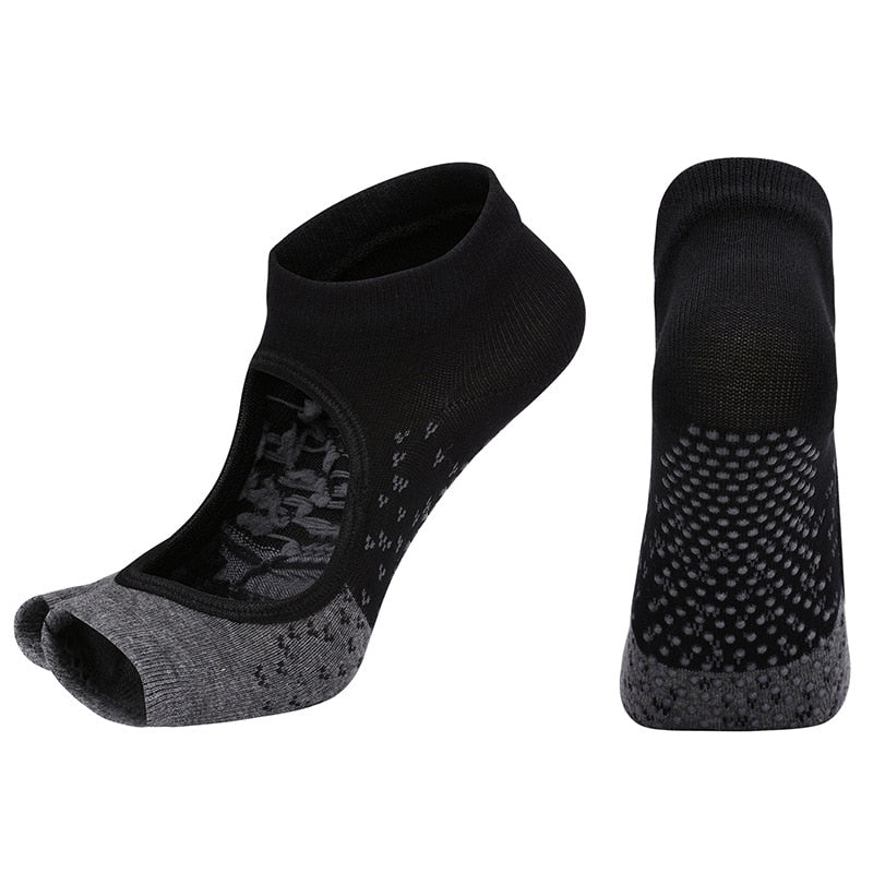 Professional Half Toes Yoga and Pilates Socks - Personal Hour for Yoga and Meditations 