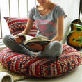 Load image into Gallery viewer, Meditation Cushion - Thickened Removable and Washable Cotton and Linen Futon Cushion - Bohemian Style Cushion - Personal Hour for Yoga and Meditations 
