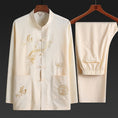 Load image into Gallery viewer, Mediation Clothes - Embroidered Dragon Hanfu Kung Fu Tai Chi Suit - Personal Hour for Yoga and Meditations 
