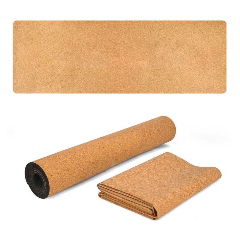 Natural Cork TPE Yoga and Pilates Mat - Personal Hour for Yoga and Meditations 