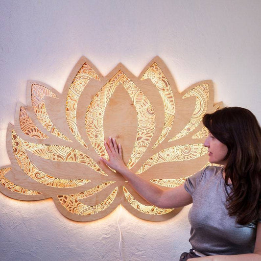 Lotus Flower Mandala Yoga Room Art Decorative - Zen Decor Ideas - Personal Hour for Yoga and Meditations 