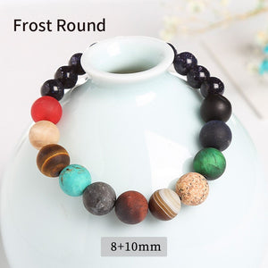 Open image in slideshow, Natural Stone Eight Planets Bead Bracelets - Personal Hour for Yoga and Meditations 
