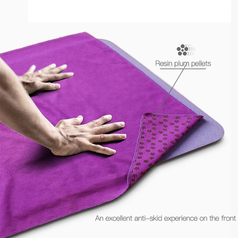 Portable Yoga Anti-Slip Blanket - Yoga Mat Towel Sports Blanket - Personal Hour for Yoga and Meditations 