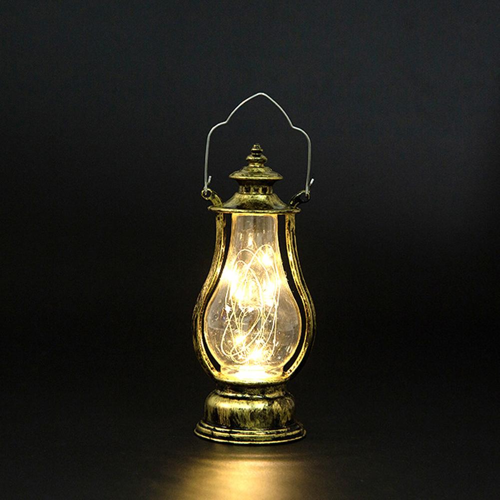 Retro LED Oil Lamp Wine Pot-shaped Copper Wire String Light Portable Night Lights - Zen and Ramadan Decor Ideas - Personal Hour for Yoga and Meditations 