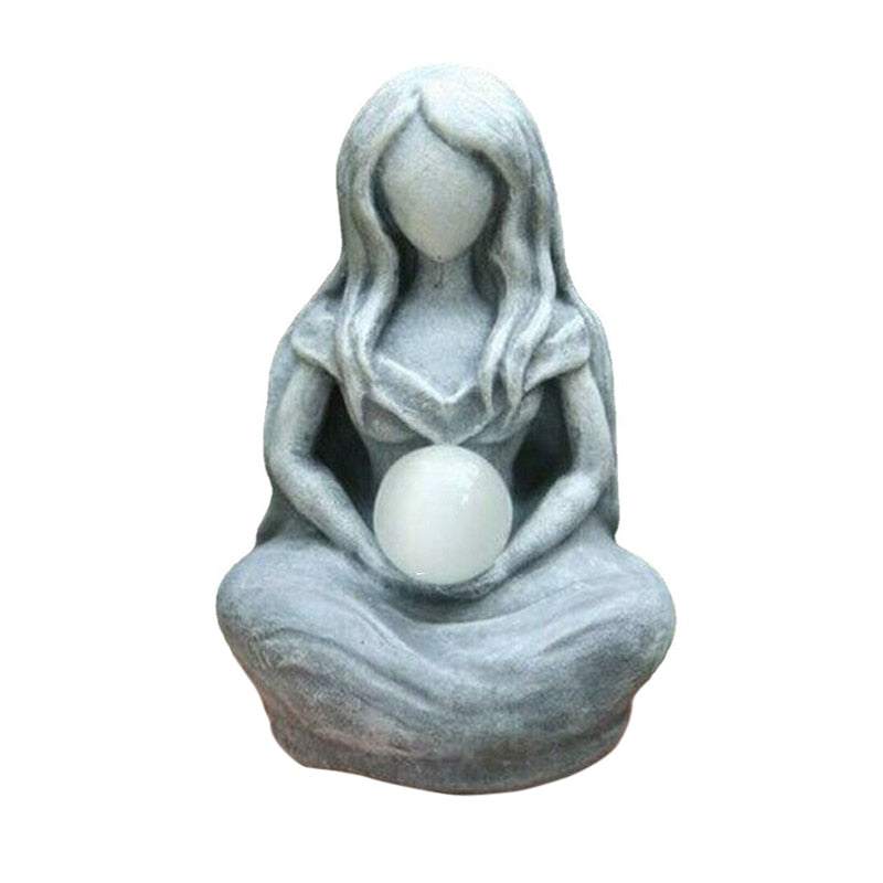 Moon Goddess Statue Creative Greek Mythological Figure Resin Sculpture - Zen decor ideas - Personal Hour for Yoga and Meditations 