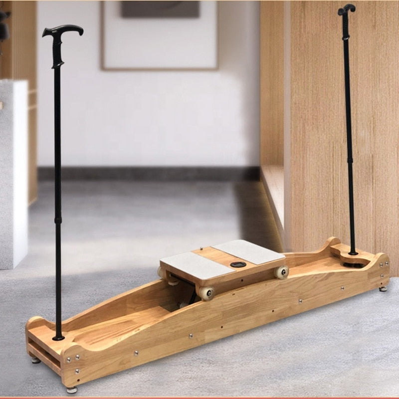 Wooden Training Pilates Machine - Complete Balance Simulation Indoor ski trainer - Personal Hour for Yoga and Meditations 